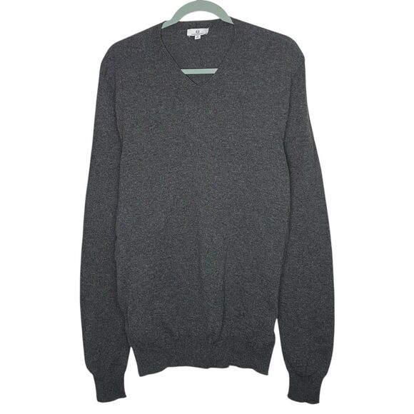 AG Adriano Goldschmied Sweater Mens M Gray V-Neck Academia Wool Preppy NEW - Picture 1 of 7